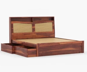 Florence Heritage Solid Sheesham Wood Storage Bed - Image 7