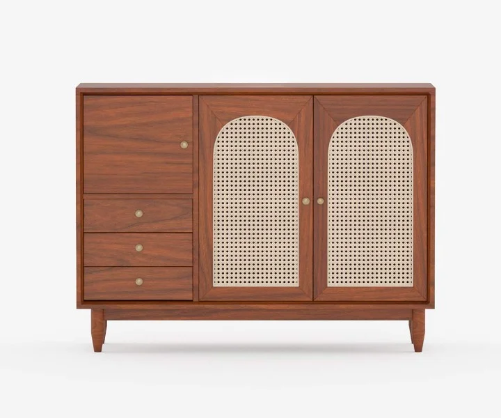 Forest Edge Solid Sheesham Wood Storage Cabinet in Honey Finish - Image 2
