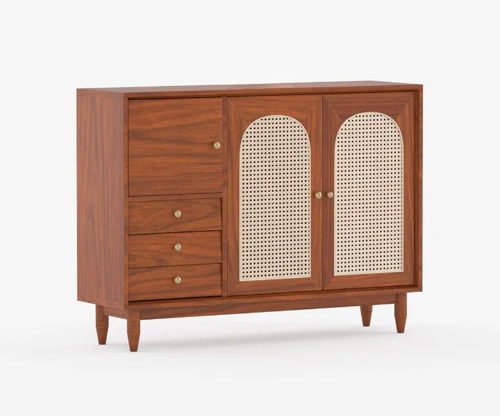 Forest Edge Solid Sheesham Wood Storage Cabinet in Honey Finish - Image 3