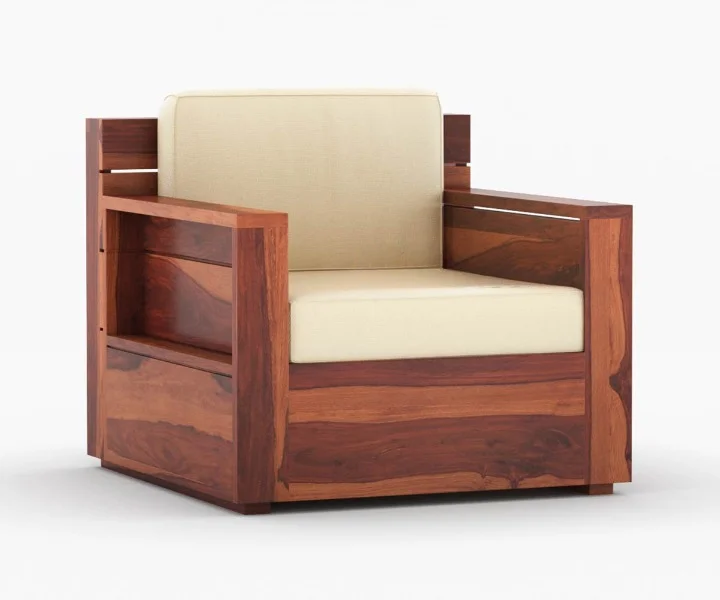 Forest Haven Solid Sheesham Wood Designer Sofa - Image 7