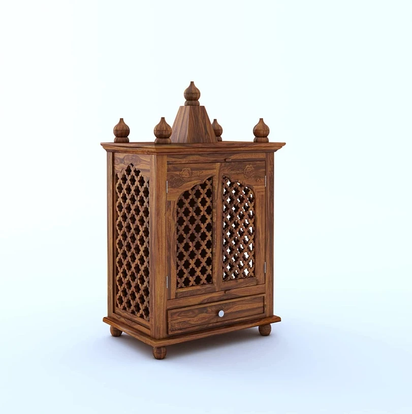 Grand Spiritual Solid Wood Temple Unit with Elegant Drawer and Storage Design - Image 2