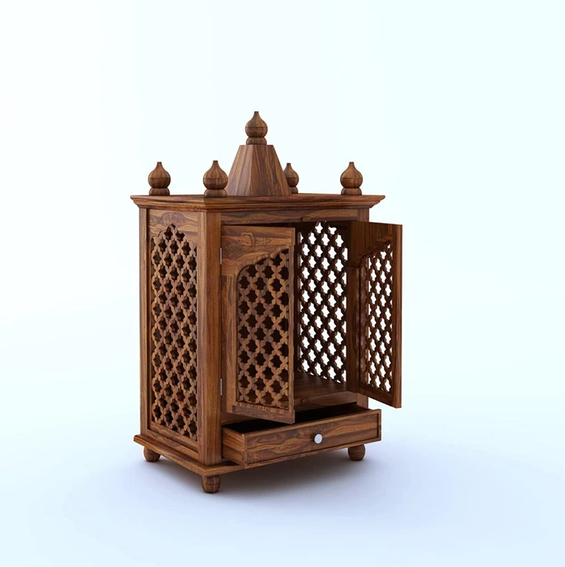 Grand Spiritual Solid Wood Temple Unit with Elegant Drawer and Storage Design - Image 3