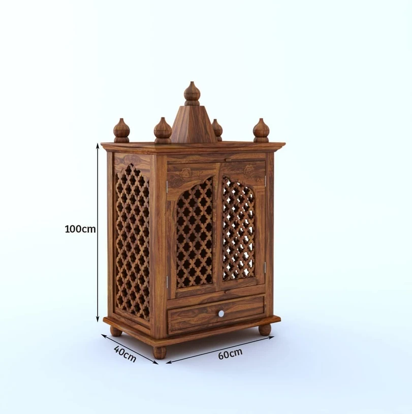Grand Spiritual Solid Wood Temple Unit with Elegant Drawer and Storage Design - Image 5