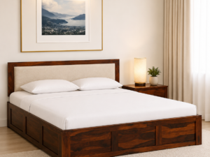 Grayson Luxury Solid Sheesham Wood Bed with Clean Design
