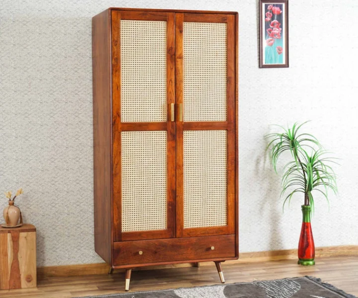 Handcrafted Solid Sheesham Wood Wardrobe