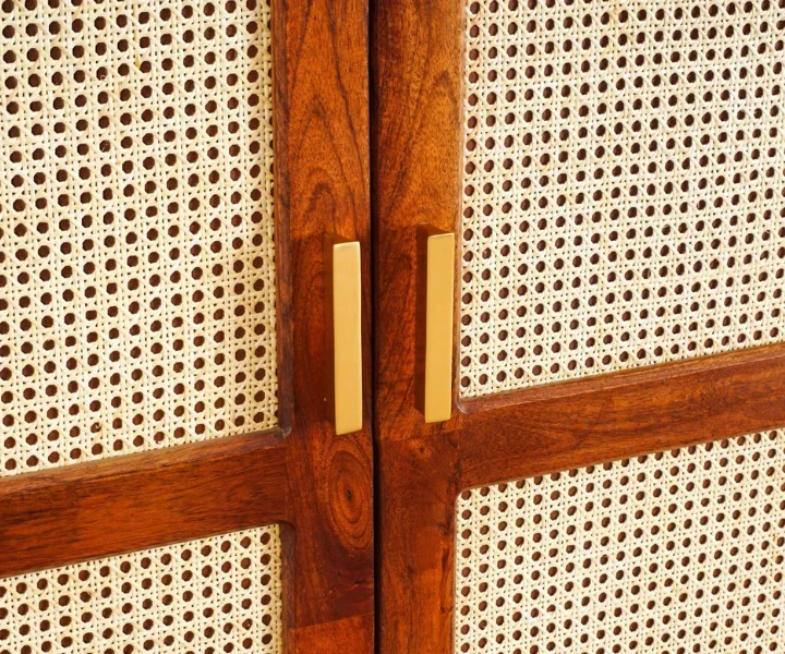 Handcrafted Solid Sheesham Wood Wardrobe - Image 4