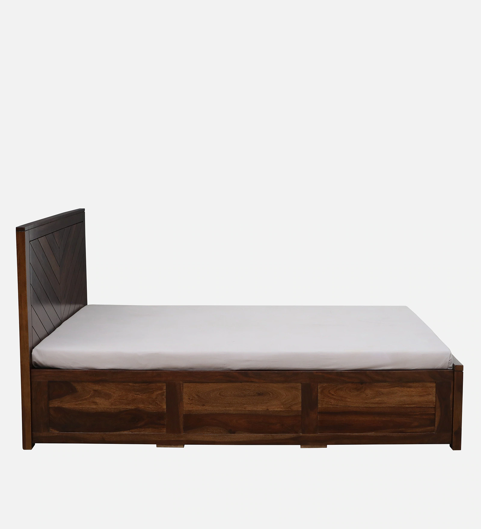 Harlington Solid Sheesham Wood Double Bed in Provincial Teak Finish - Image 4