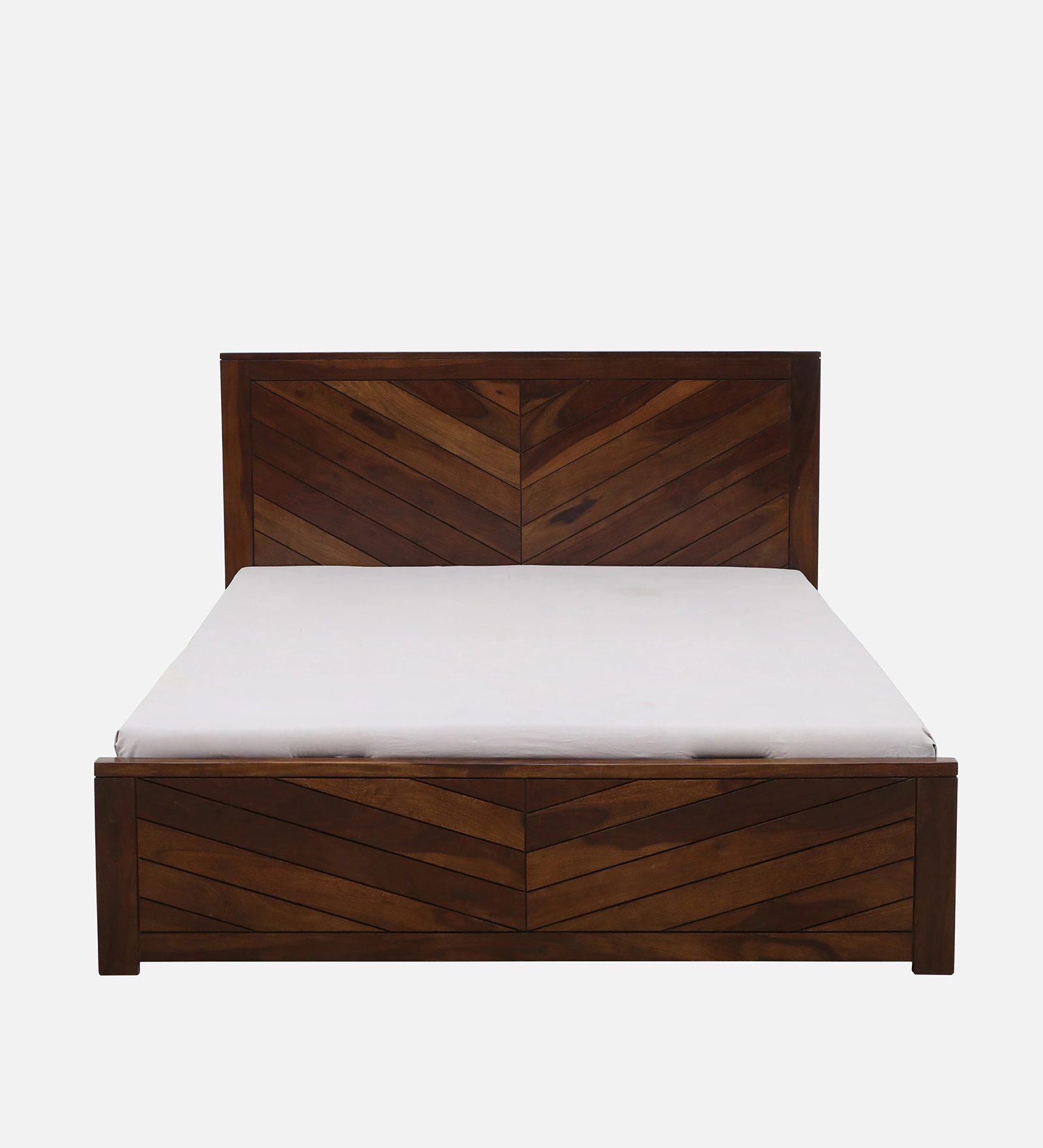 Harlington Solid Sheesham Wood Double Bed in Provincial Teak Finish - Image 6