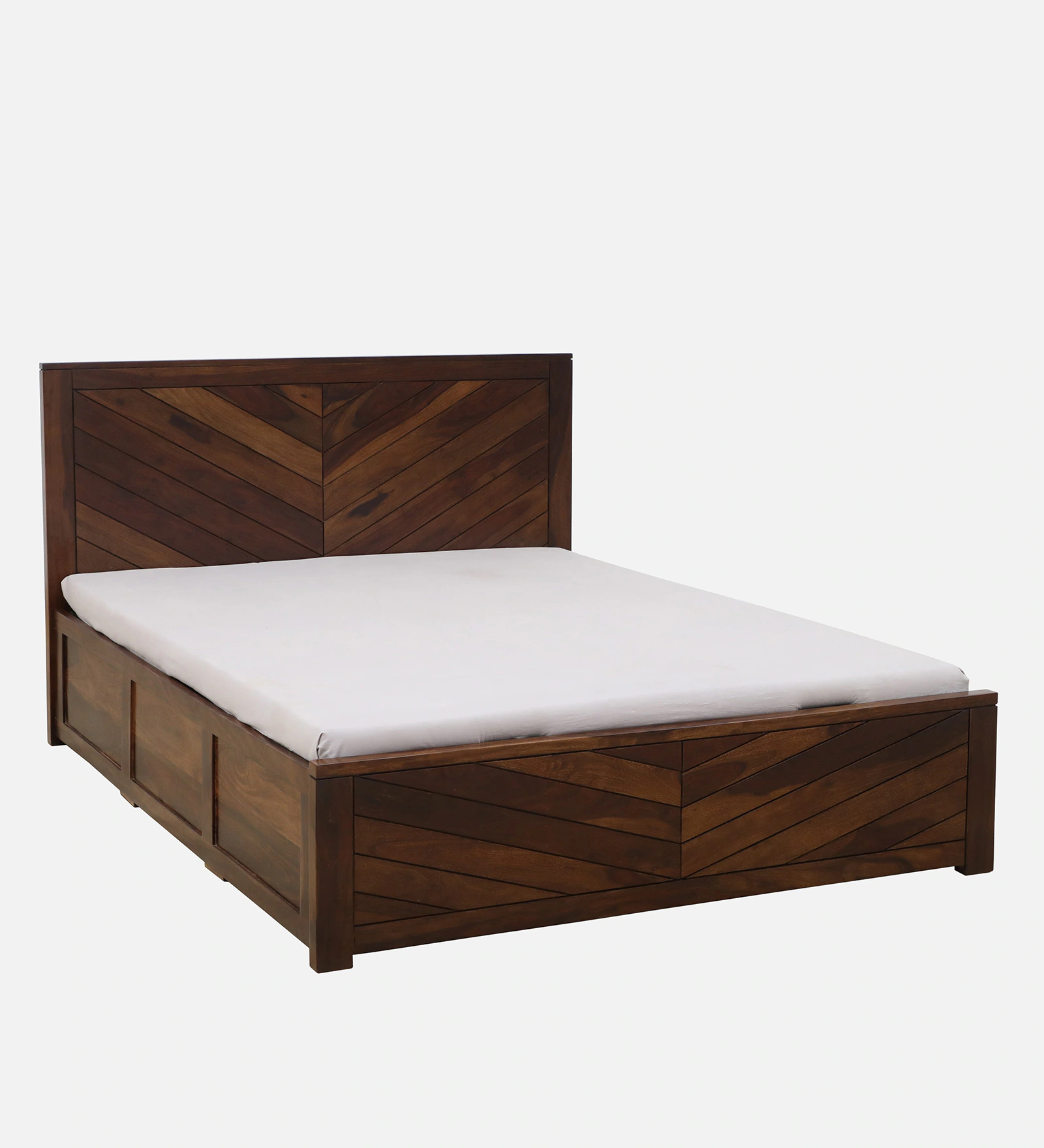 Harlington Solid Sheesham Wood Double Bed in Provincial Teak Finish - Image 7