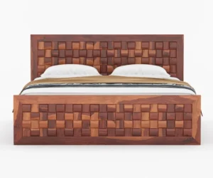 Harmony Elegant Solid Wood Bed with Box Storage - Image 4