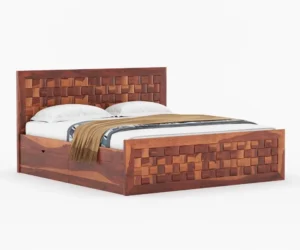 Harmony Elegant Solid Wood Bed with Box Storage - Image 6