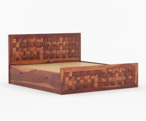 Harmony Elegant Solid Wood Bed with Box Storage - Image 8