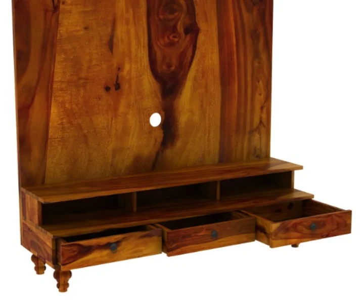 Haven Modern Solid Sheesham Wood TV Console - Image 4