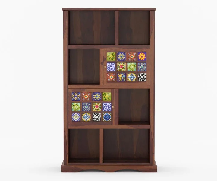 Heritage Handcrafted Solid Sheesham Wood Bookshelf for Home & Office - Image 3