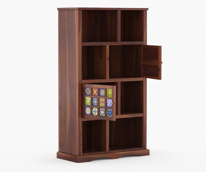 Heritage Handcrafted Solid Sheesham Wood Bookshelf for Home & Office - Image 5