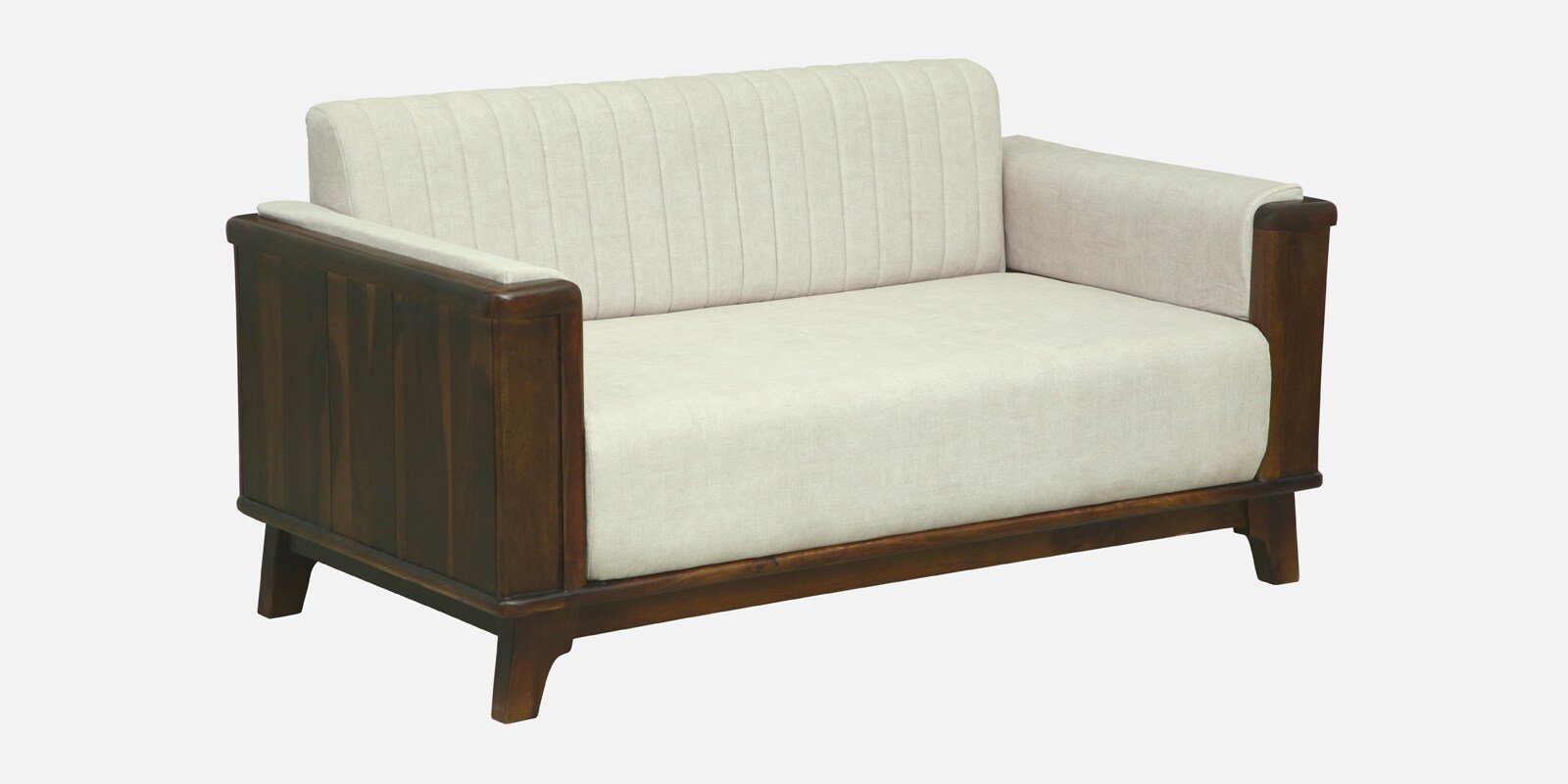 Heritage Luxe Wooden 2 Seater Sofa with Contemporary Armrest Design - Image 2