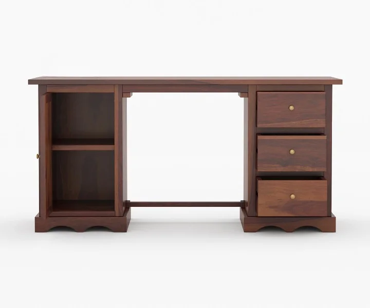 Heritage Premium Sheesham Wood Writing Table with Spacious Legroom - Image 4