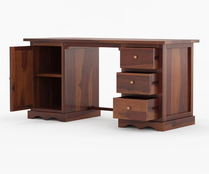 Heritage Premium Sheesham Wood Writing Table with Spacious Legroom - Image 5