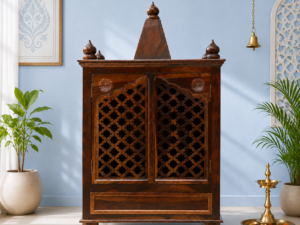 Heritage Royale Solid Wood Home Temple with Utility Storage Drawer