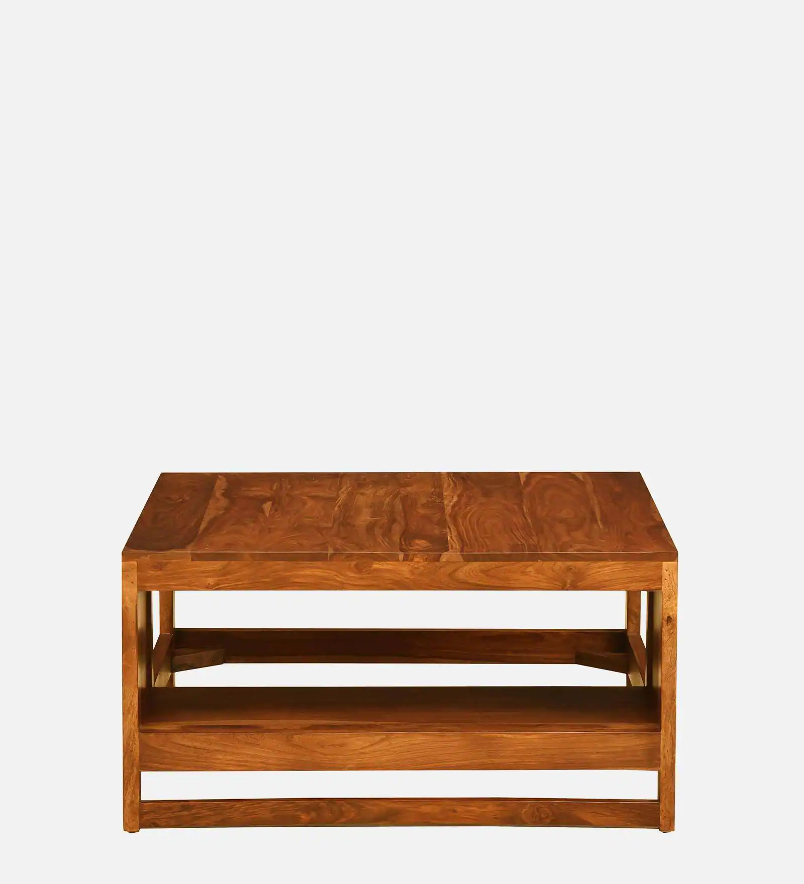 Heritage Valley Solid Wood Coffee Table with Functional Shelf - Image 4