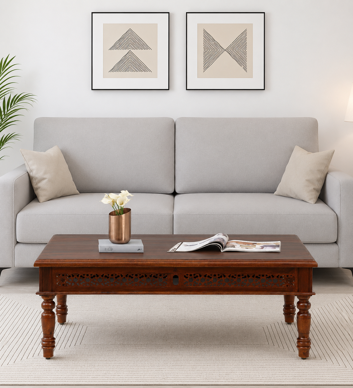 Highland Crest Premium Wooden Center Table for Modern Interiors