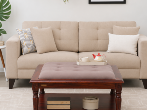 Imperial Crest Solid Sheesham Wood Coffee Table with Open Shelf