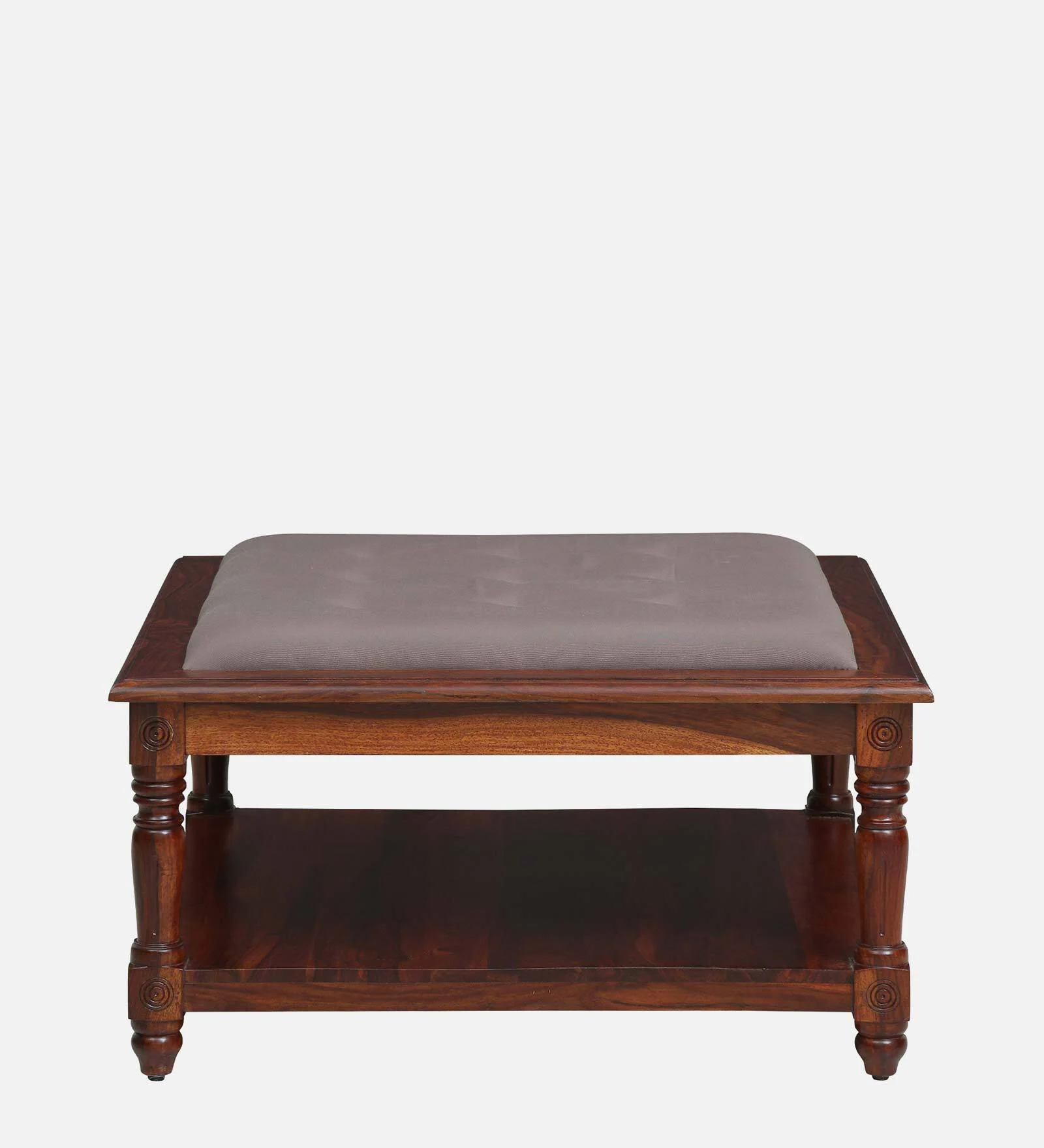 Imperial Crest Solid Sheesham Wood Coffee Table with Open Shelf - Image 2