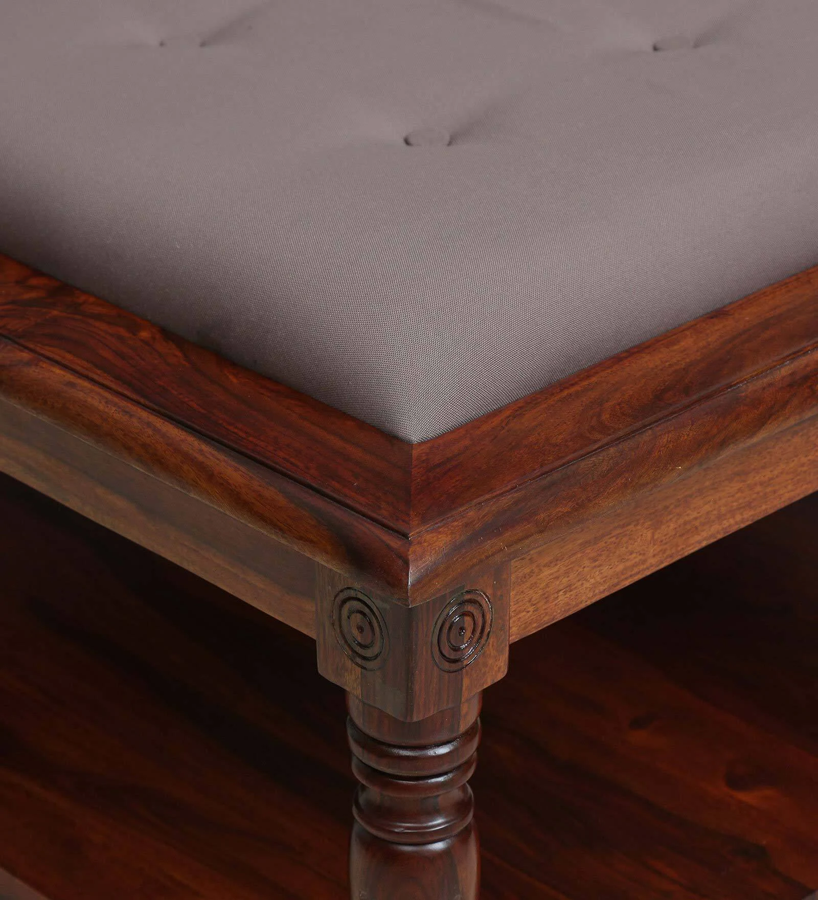 Imperial Crest Solid Sheesham Wood Coffee Table with Open Shelf - Image 3