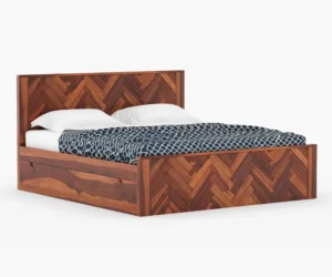 Imperial Handcrafted Sheesham Wood King Size Storage Bed - Image 6