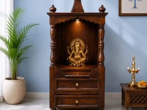Imperial Heritage Luxury Sheesham Wood Temple Cabinet for Home Worship