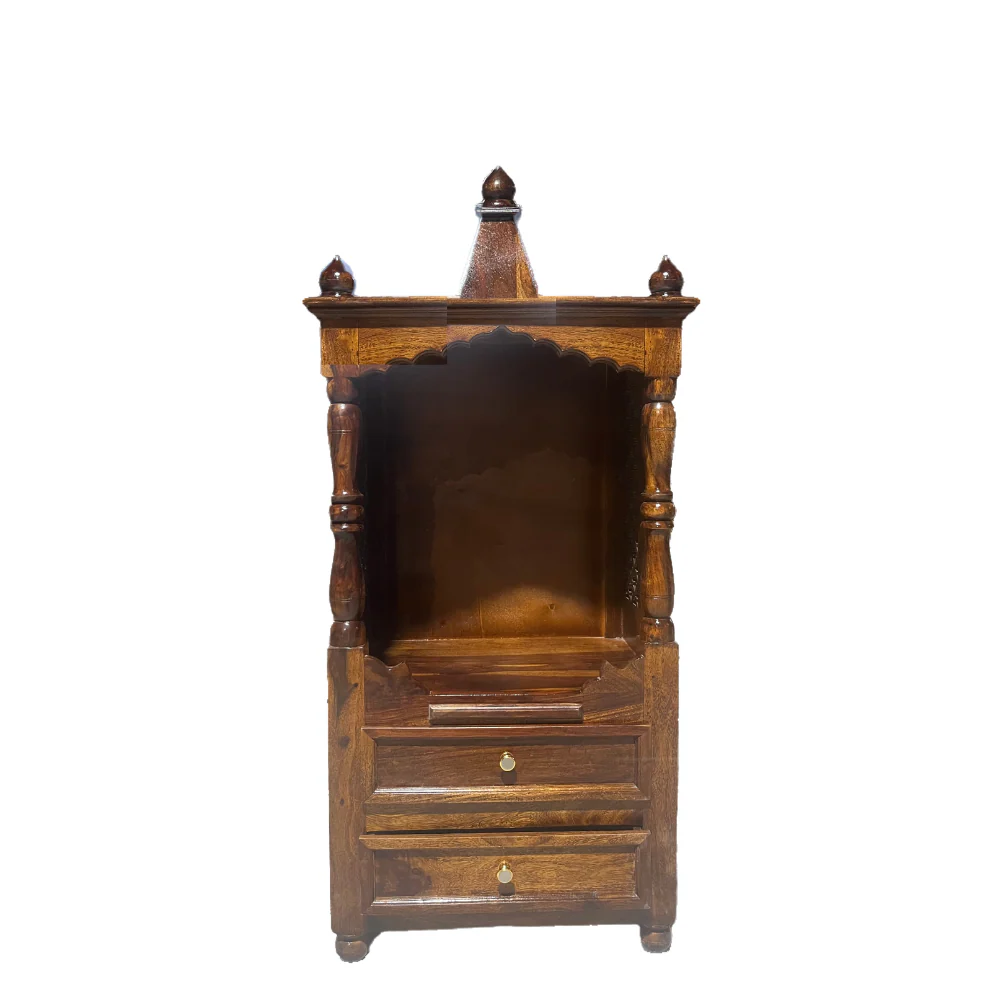 Imperial Heritage Luxury Sheesham Wood Temple Cabinet for Home Worship - Image 5