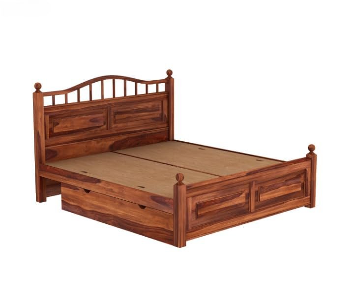 Imperial Luxury Wooden Storage Bed with Built-in Storage Compartments - Image 2