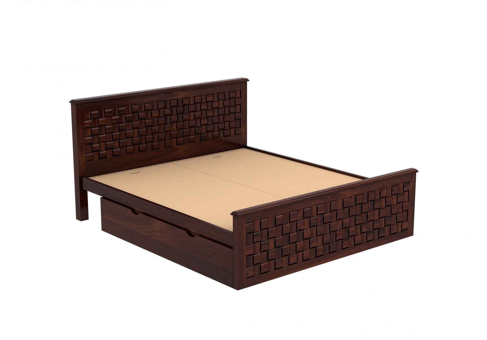 Imperial Luxury Wooden Storage Bed with Built-in Storage Compartments - Image 3