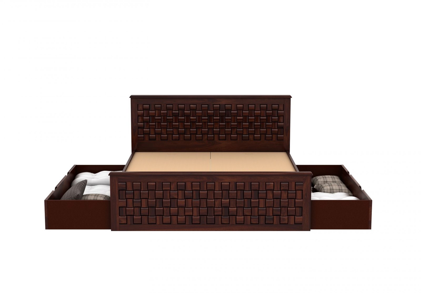 Imperial Luxury Wooden Storage Bed with Built-in Storage Compartments - Image 4
