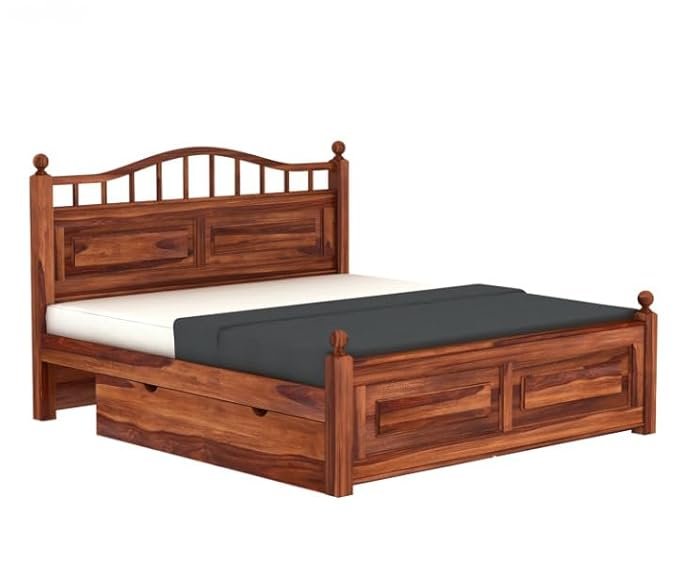 Imperial Luxury Wooden Storage Bed with Built-in Storage Compartments - Image 4