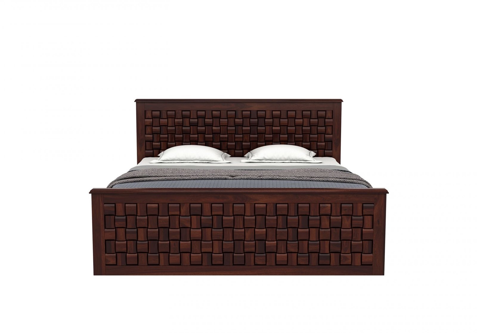 Imperial Luxury Wooden Storage Bed with Built-in Storage Compartments - Image 5