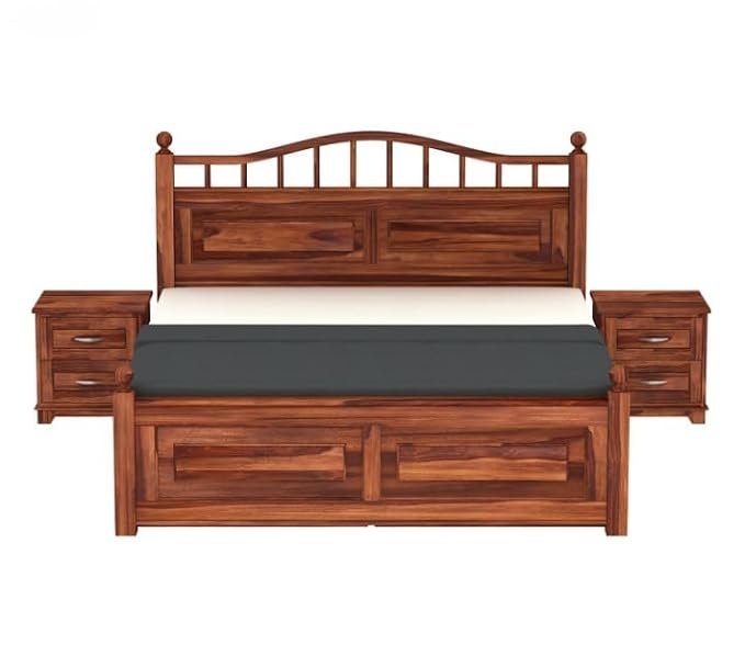 Imperial Luxury Wooden Storage Bed with Built-in Storage Compartments - Image 5