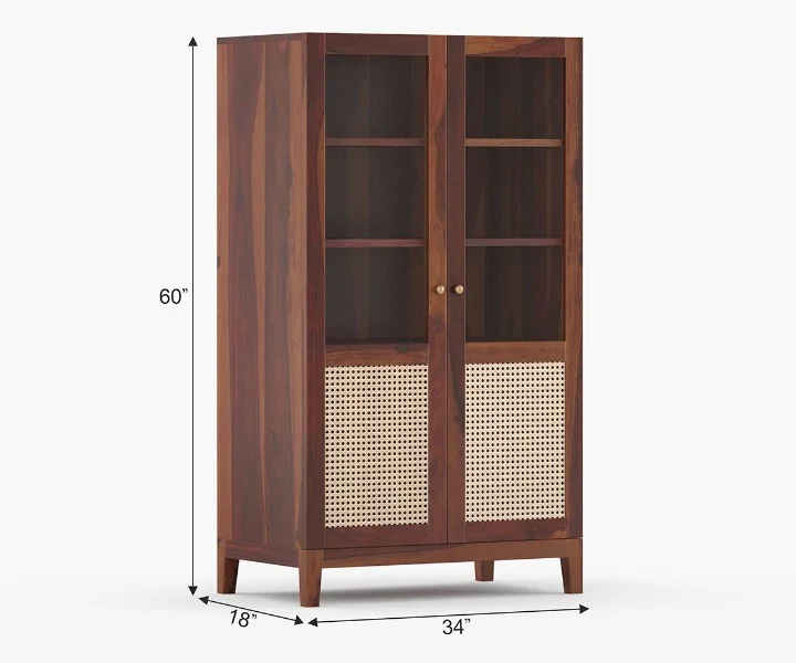 Imperial Solid Sheesham Wood Modern Display and Book Storage Shelf - Image 5