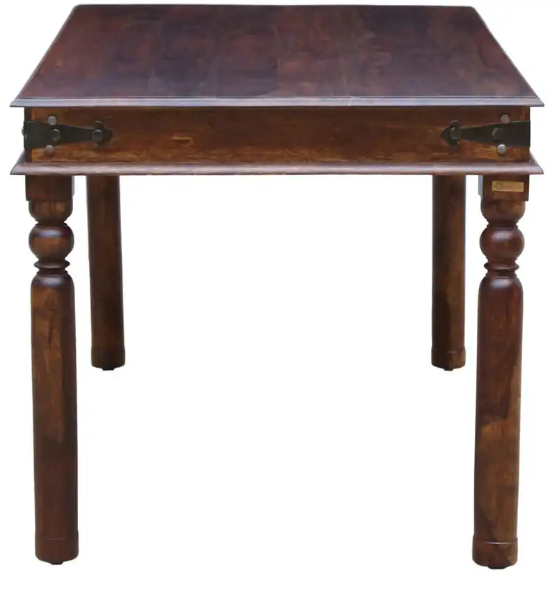 Invaro Solid Sheesham Wood Contemporary Dining Table with Clean Edge Design - Image 2