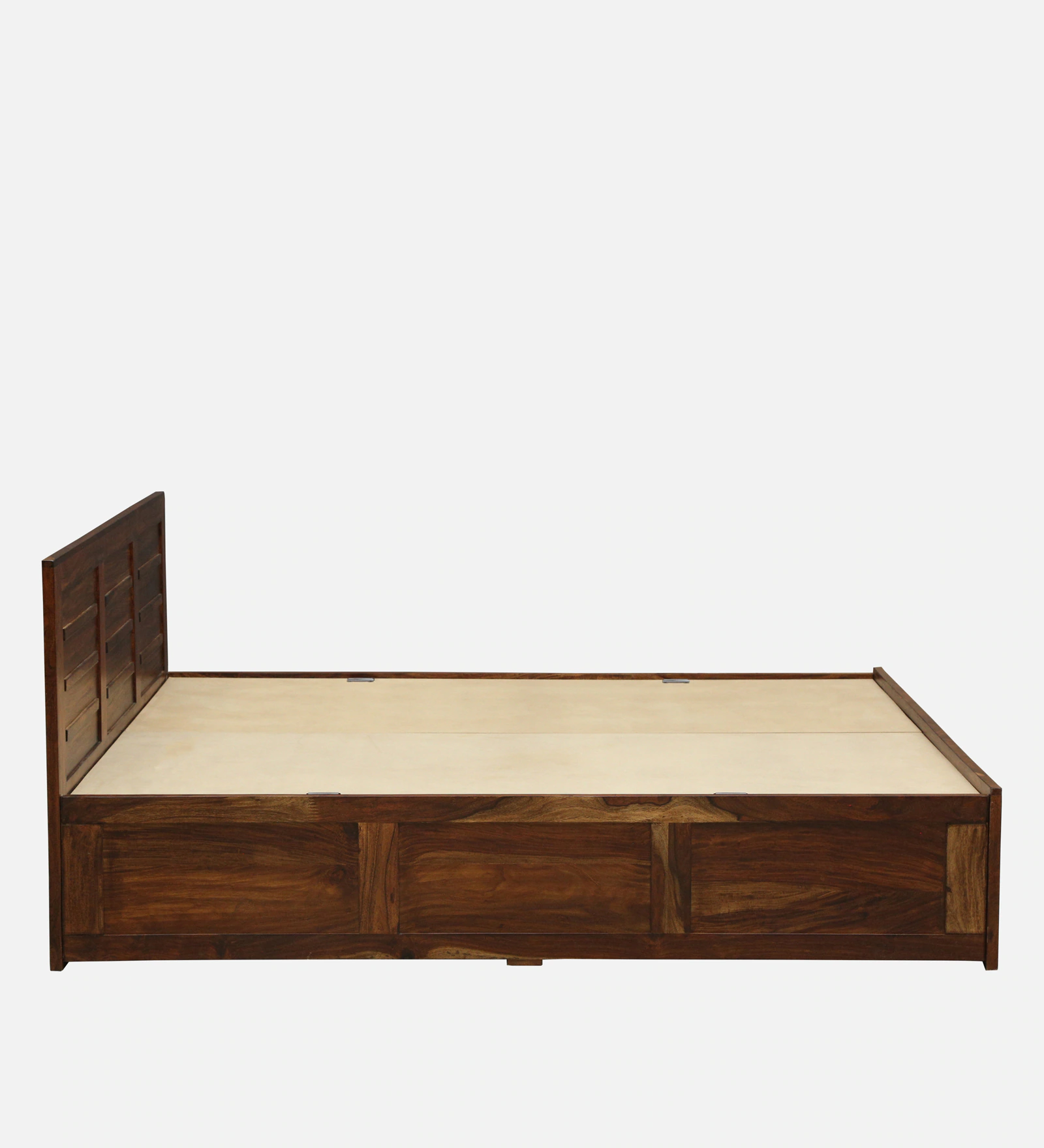 Invera Modern Solid Sheesham Wood Bed with Clean Line Design - Image 2