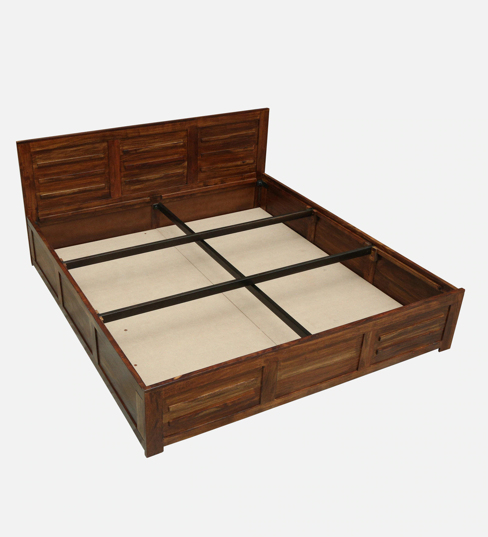 Invera Modern Solid Sheesham Wood Bed with Clean Line Design - Image 5