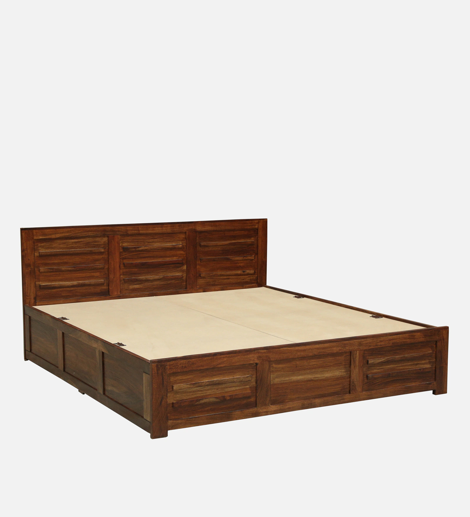 Invera Modern Solid Sheesham Wood Bed with Clean Line Design - Image 6