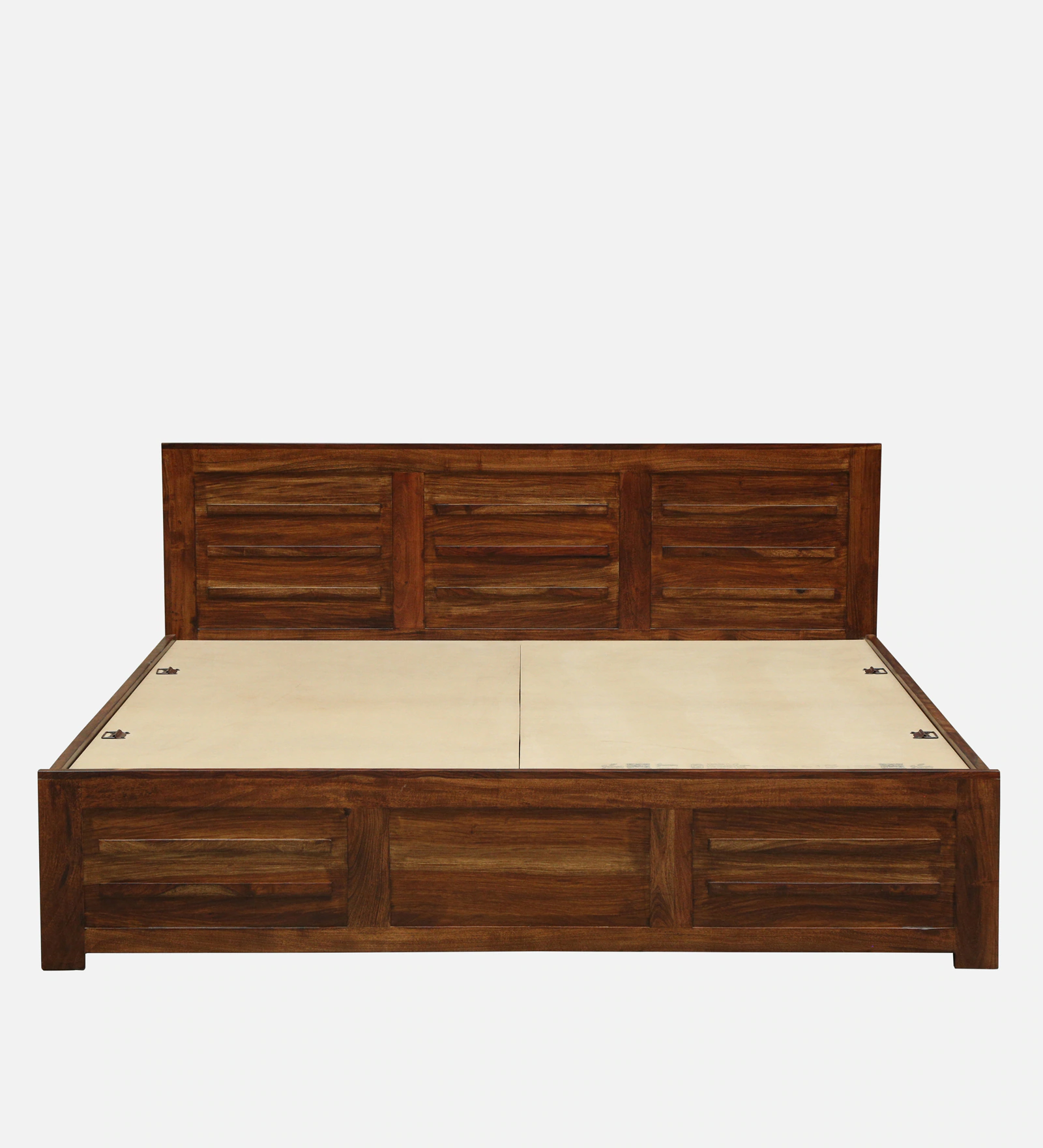Invera Modern Solid Sheesham Wood Bed with Clean Line Design - Image 7