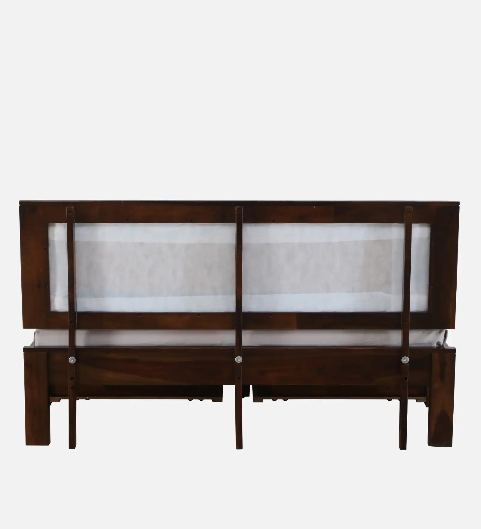 Ivora Premium Wooden Double Bed with Upholstered Backrest - Image 2