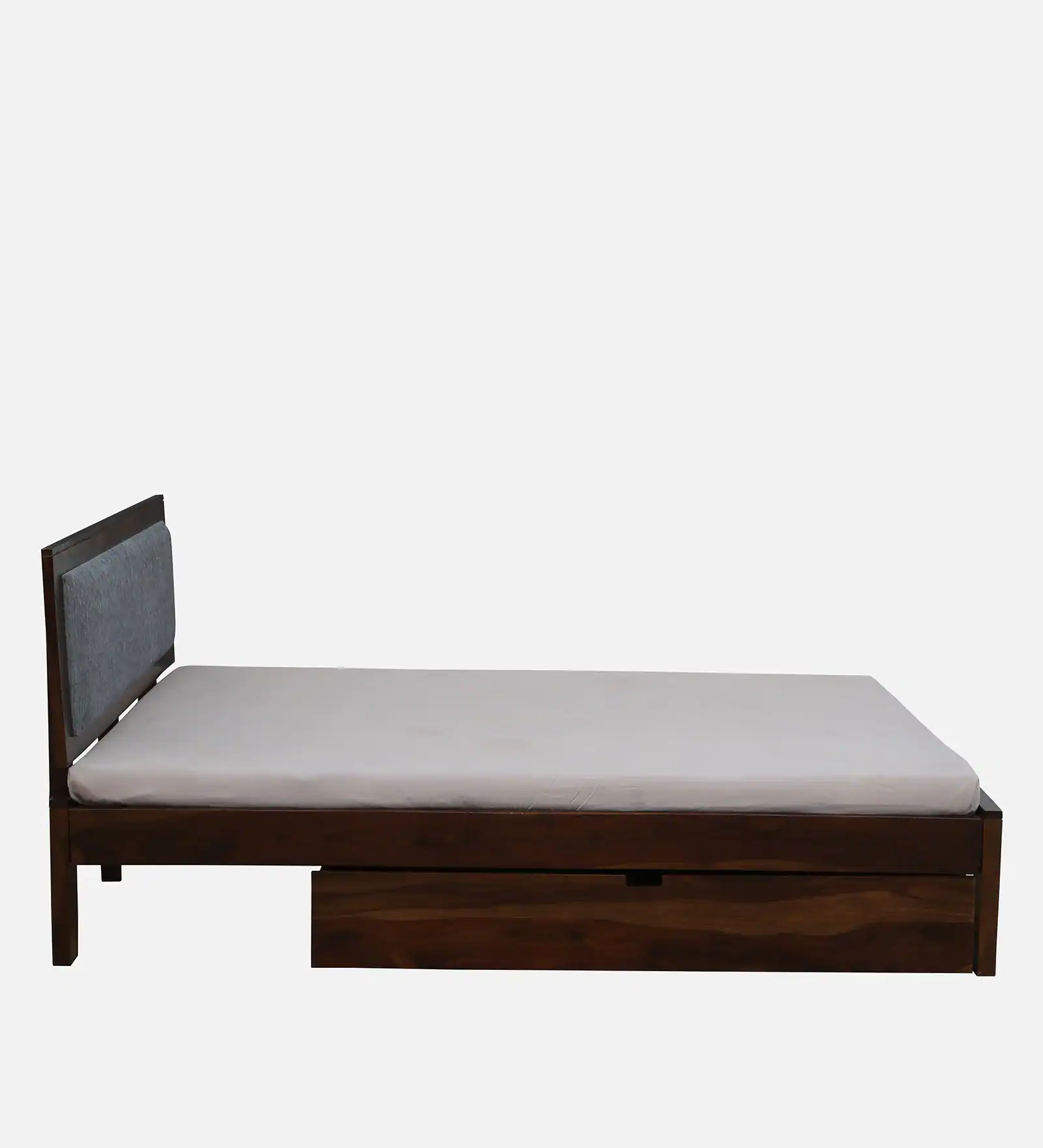Ivora Premium Wooden Double Bed with Upholstered Backrest - Image 3