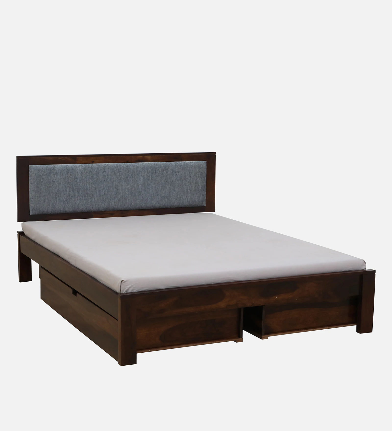 Ivora Premium Wooden Double Bed with Upholstered Backrest - Image 7
