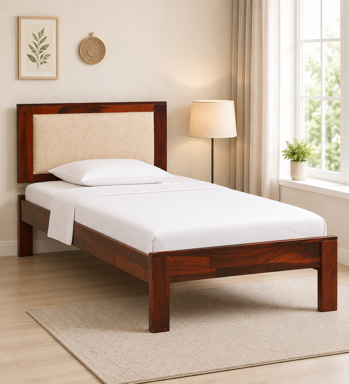 Kensington Solid Wood Single Bed in Provincial Teak Finish