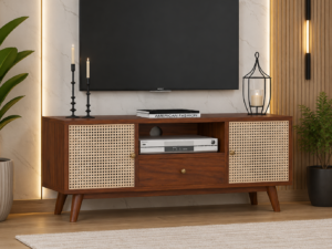 Kyoto Solid Sheesham Wood TV Unit with Storage