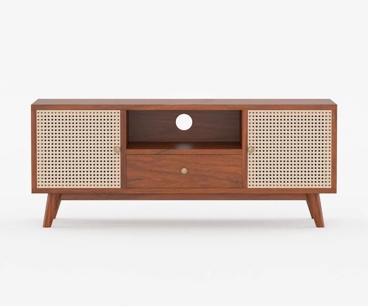 Kyoto Solid Sheesham Wood TV Unit with Storage - Image 2