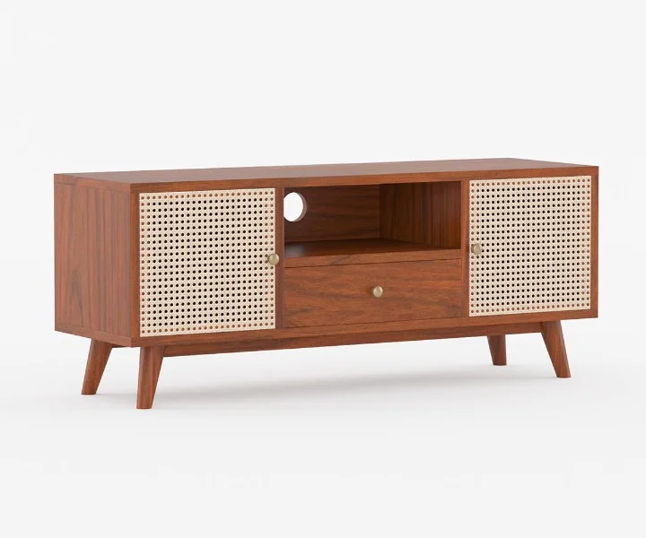 Kyoto Solid Sheesham Wood TV Unit with Storage - Image 3
